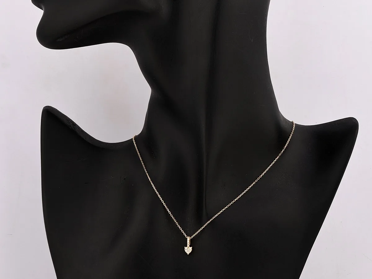 Pendant in 14k yellow gold with natural diamonds 0,05ct