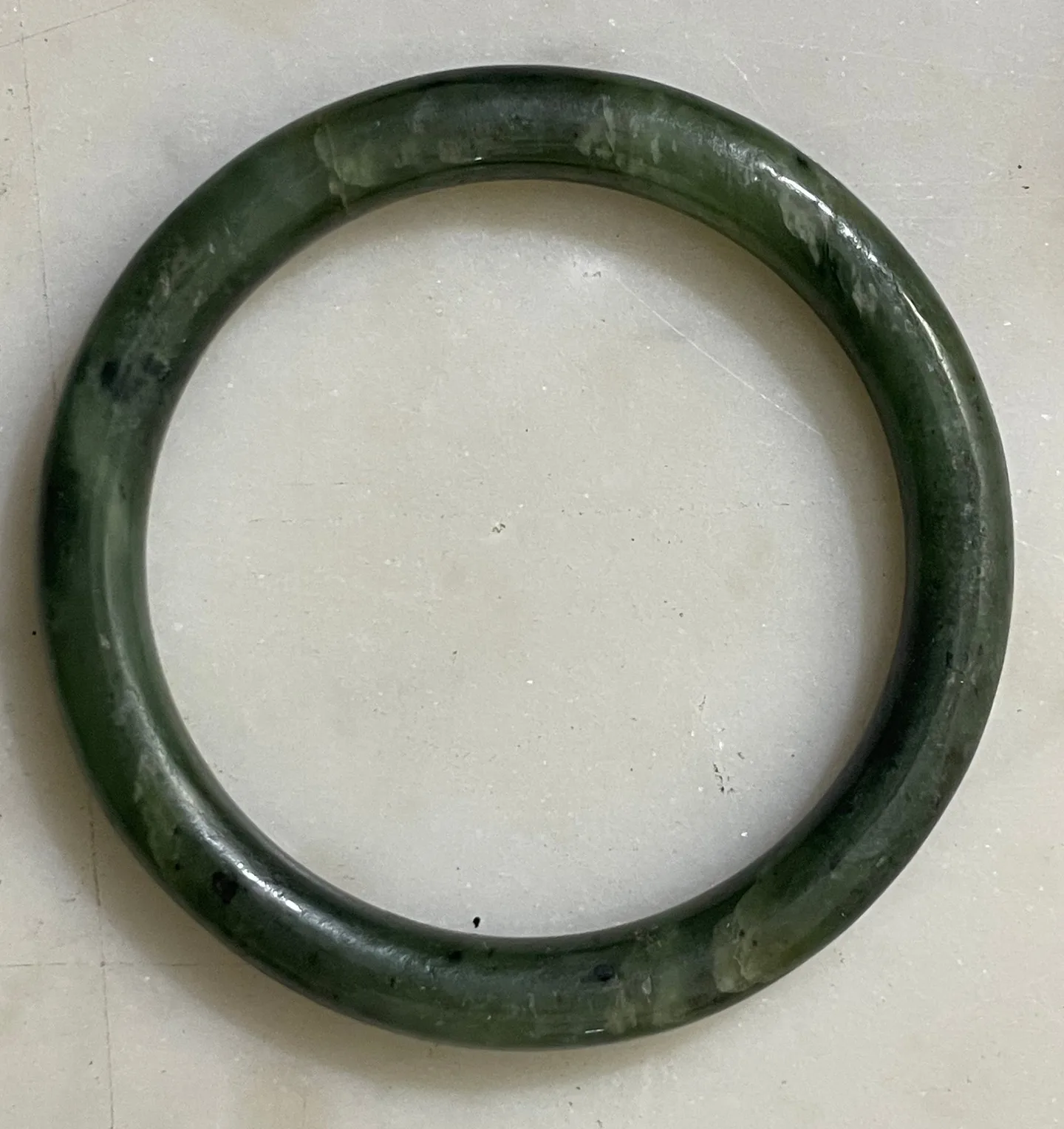 Bracelet in Chinese polished natural nefritu in 20st